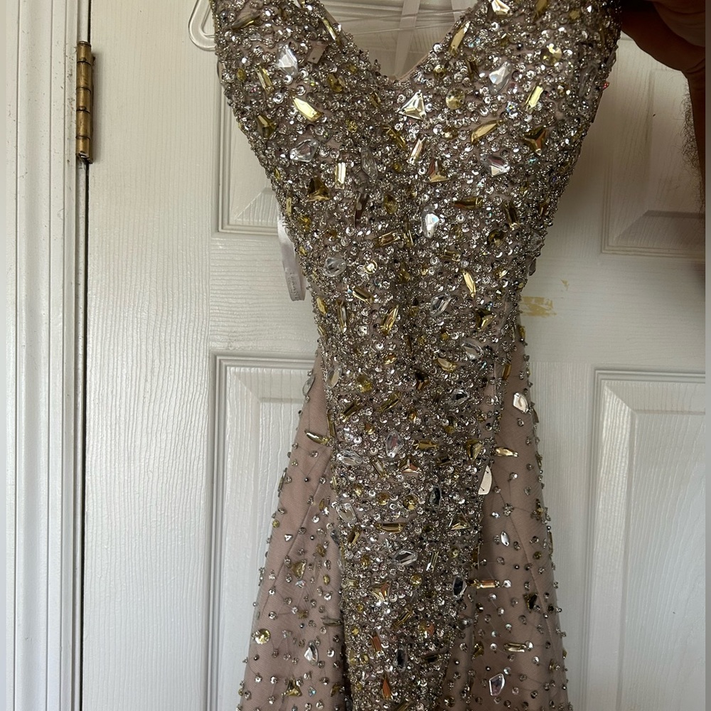 NWT Terani Couture Jeweled Mermaid Prom Dress Style P1575 - Size 8 - Picture 7 of 11